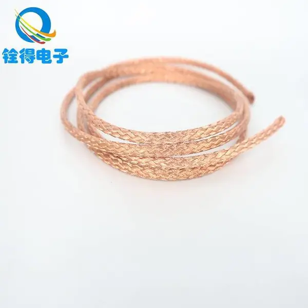 铨得可定制圆状裸铜编织线 有芯线编织加工 散热铜网