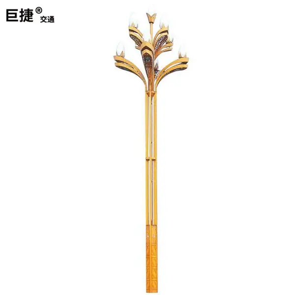 楚雄中华灯厂家_巨捷LED景观玉兰灯 12米各色各式路灯铜灯