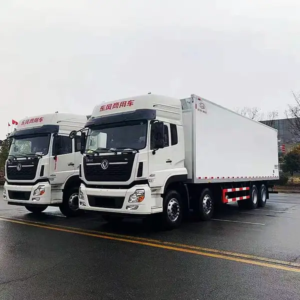 东风天龙冷藏车 东风9.6米前四后八冷藏车 肉钩冷藏车