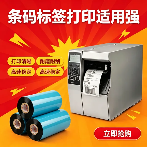 昕维100*300m增强混合基碳带10卷条码打印机工厂批发防刮高清色带