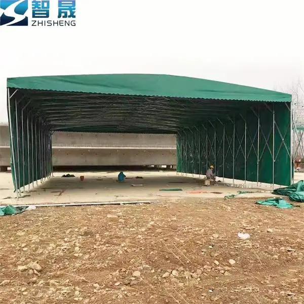 焦 作 中 站 厂房通道电动伸缩雨棚户外移动式推拉蓬ZSZZ-03