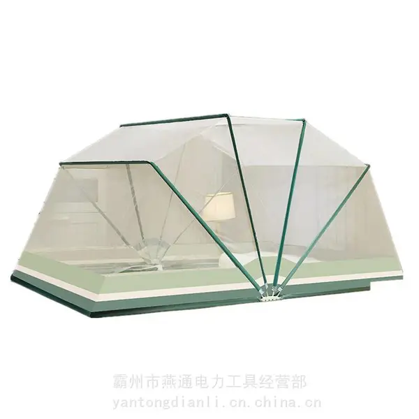 家用卧室加厚加密纹账可折叠收纳款蚊帐防摔儿童坐床式防蚊罩