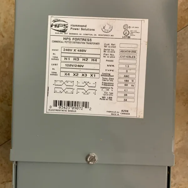 供应 Hammond Manufacturing 变压器 C1F1C5LES