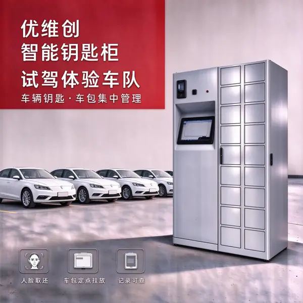 优维创人脸识别4S店试驾车智能钥匙柜试驾车车包定点对应rfid自动记录
