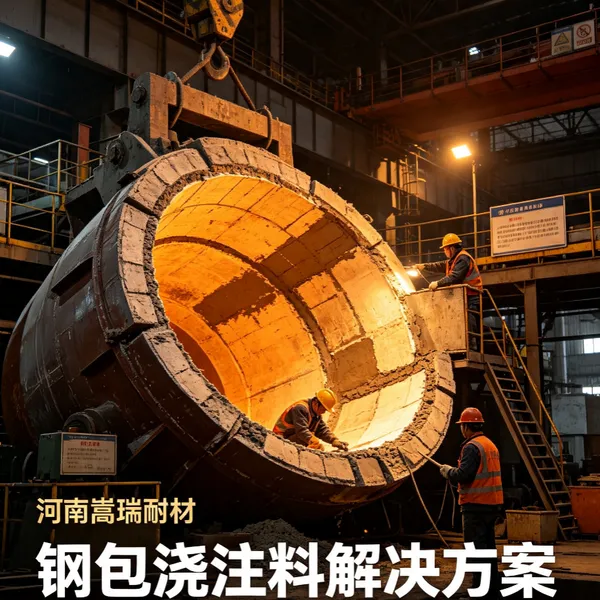 浇注料厂家|钢包铝镁浇注料耐高温抗渣施工