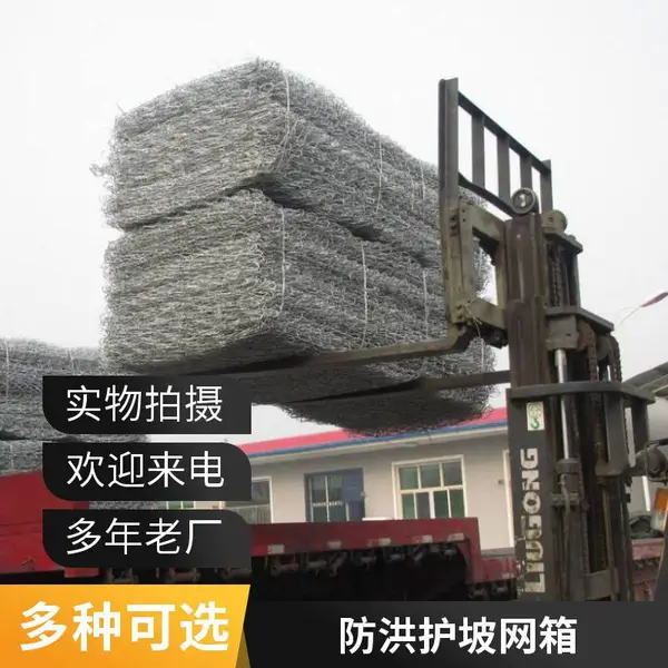镀锌石笼网格宾网铅丝防护网防汛固堤雷诺护垫工地热镀锌网箱厂家