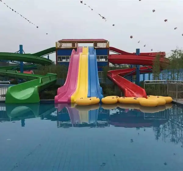 水上乐园滑梯 大型螺旋滑梯 玻璃钢材质 水上游乐设施 包安装
