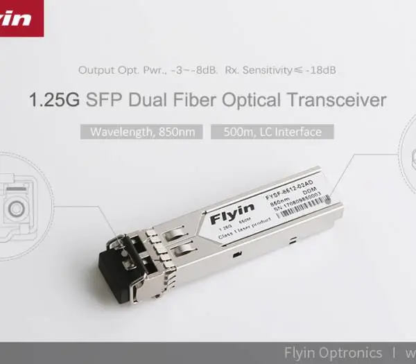 1.25G SFP 850nm 550m 多模千兆兼容光模块 深圳飞宇集团