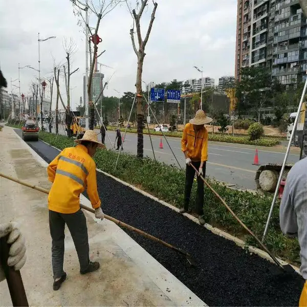 祥安通小区铺沥青道路施工 改性沥青冷补料供应