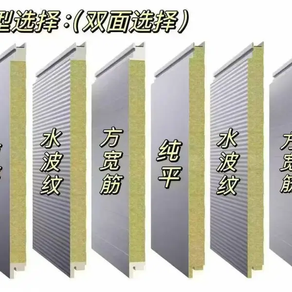 湖北钢盟 聚氨酯封边岩棉夹芯板 镀铝锌基板 工厂定制