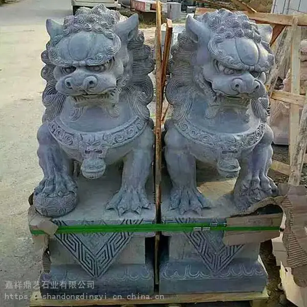 ��ҵ�������ſڰڷ�ʯ��ʨ�� ������ʯ�ĵ�� ���۴����͸�ʴ