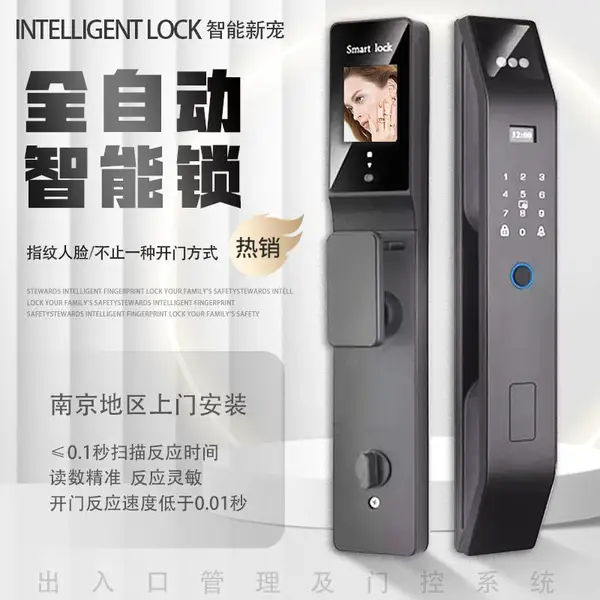 防盗门智能锁升级 指纹密码锁 人脸识别 家用入户门电子锁 维修 装 远程开锁 可视对讲 南京地区上门安装 五一特价