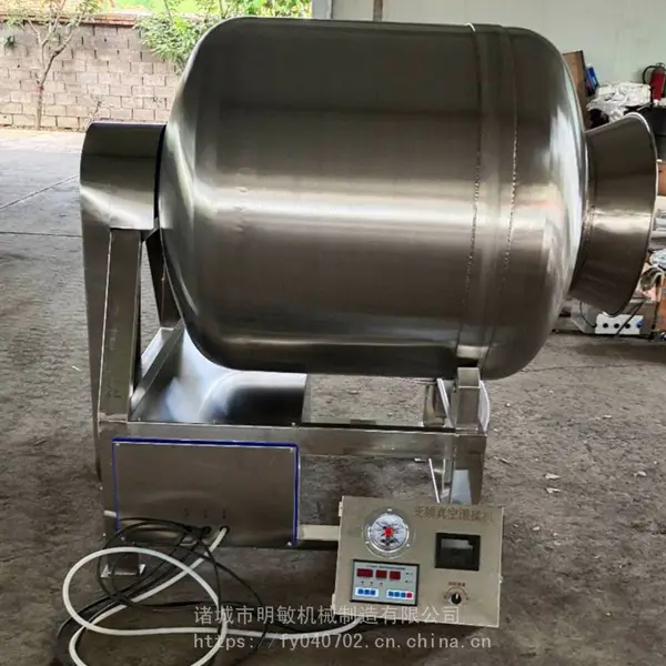 300L真空滚揉机 鸡鸭肉快速入味机 牛羊肉真空腌制机明敏机械