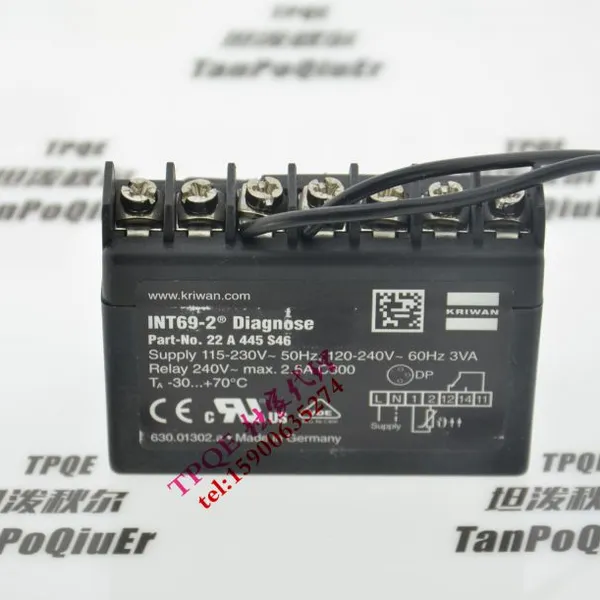 INT69-2 Diagnose 22A445S46 KRIWAN谷轮压缩机保护器