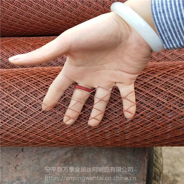 菱形防护钢板网 抹灰用菱形网 冲压铁板拉伸网