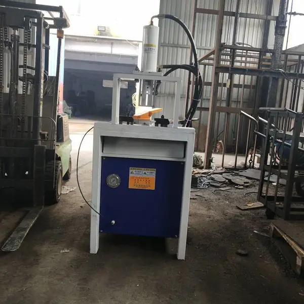小型电动液压不锈钢管冲弧机 80缸半自动冲孔压扁一机多用