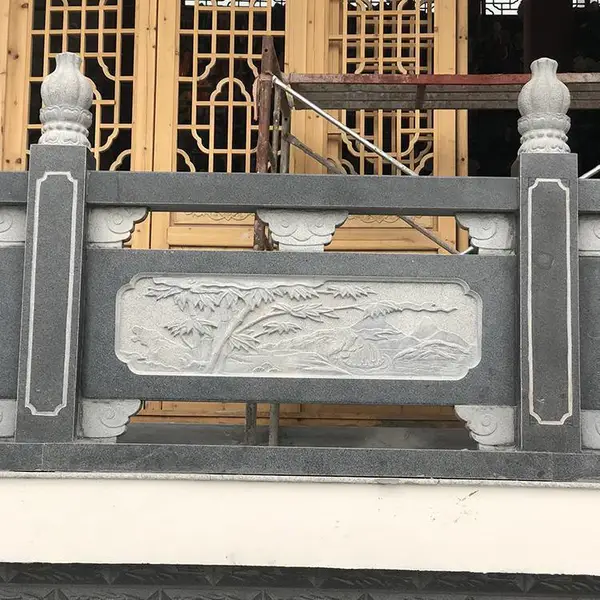 石栏杆 公园河道芝麻白花岗岩石栏杆 庭院阳台石栏杆
