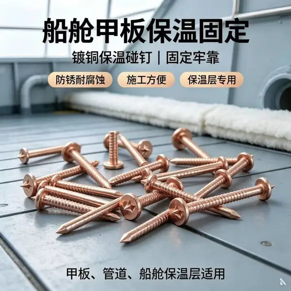 定制船用镀铜碰钉 将军帽 船舶保温碰焊钉 镀锌保温钉