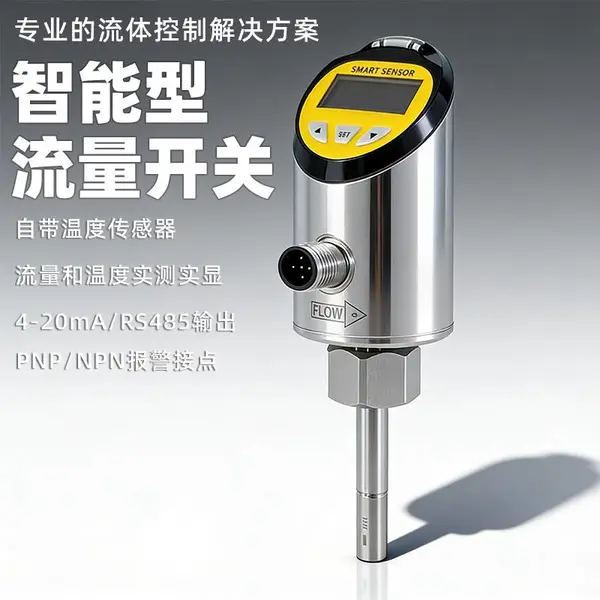 空压机冷却水流量开关 FXW热式断流保护开关 流量温度一体式传感器