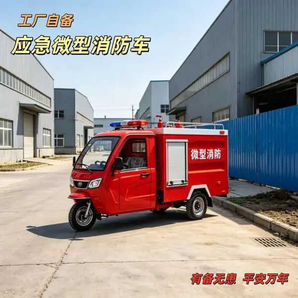 农友微型消防车 小型水箱式灭火车配 车载喷水+干粉灭火消防设备