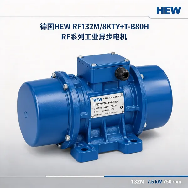 德国HEW赫尔福德 RF132M/8KTY异步电机 7.5kW 750rpm 输送机风机用