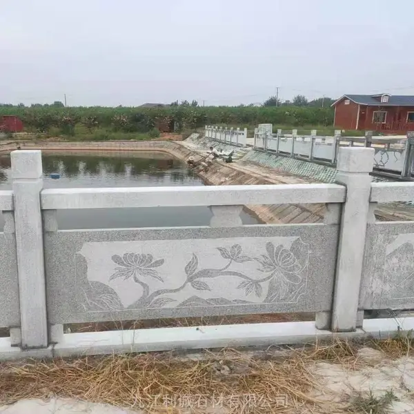 江西石栏杆厂家 白麻花岗岩河道石材护栏一米多少钱