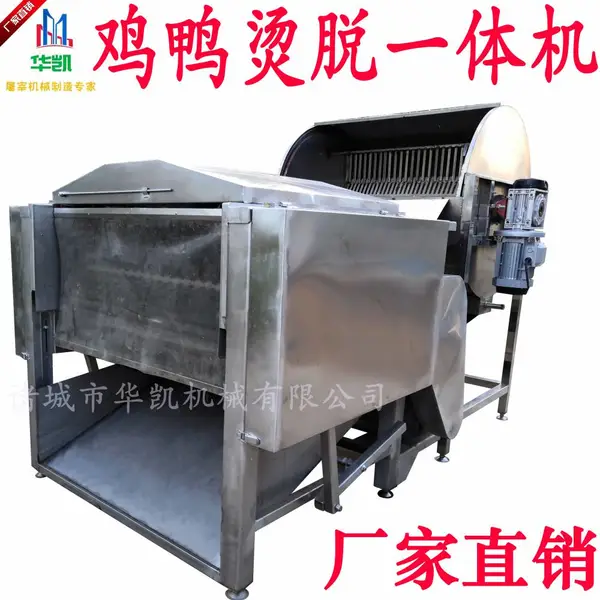 全自动家禽烫脱一体机 鸡鸭鹅烫毛脱毛机 全自动打毛机脱毛机去毛机厂家价格