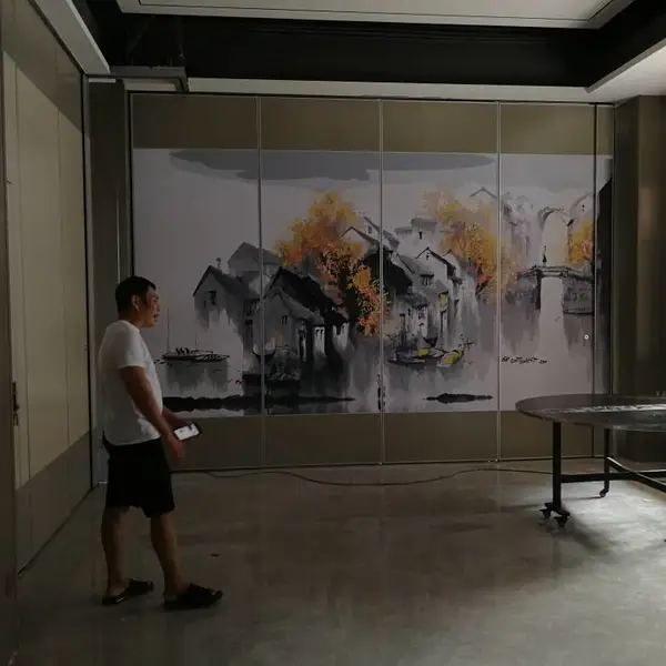 云南酒店隔断墙定制办公室移动屏风会议室餐厅活动折叠门隔音隔断