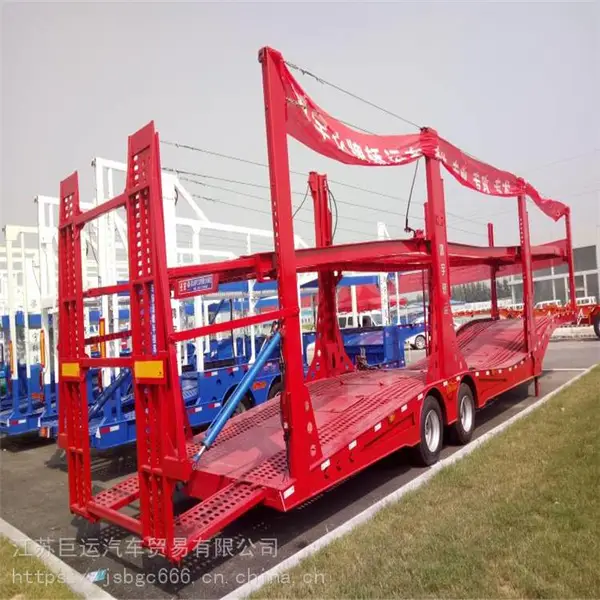 供应中置轴专用半挂车轿运运输车鸿福挂车厂电轿车运输车