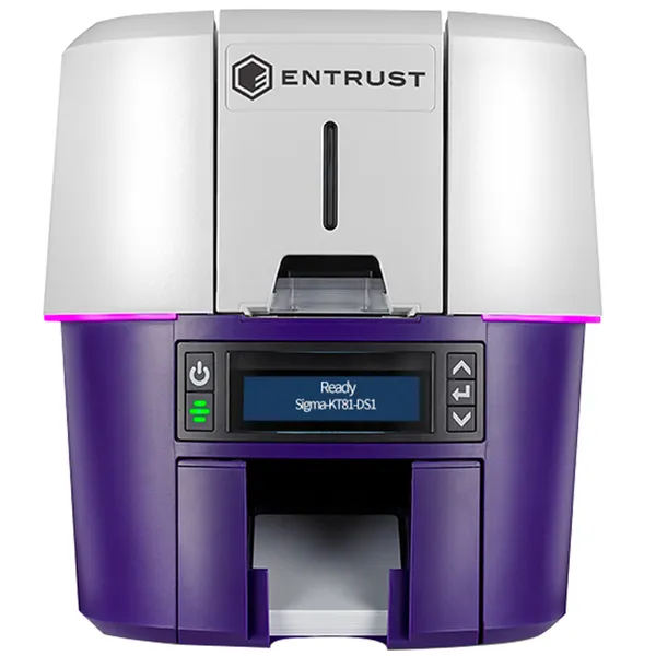 Entrust Sigma DS1证卡打印机 校园卡 工作证 积分兑换卡 合格证 批量制卡