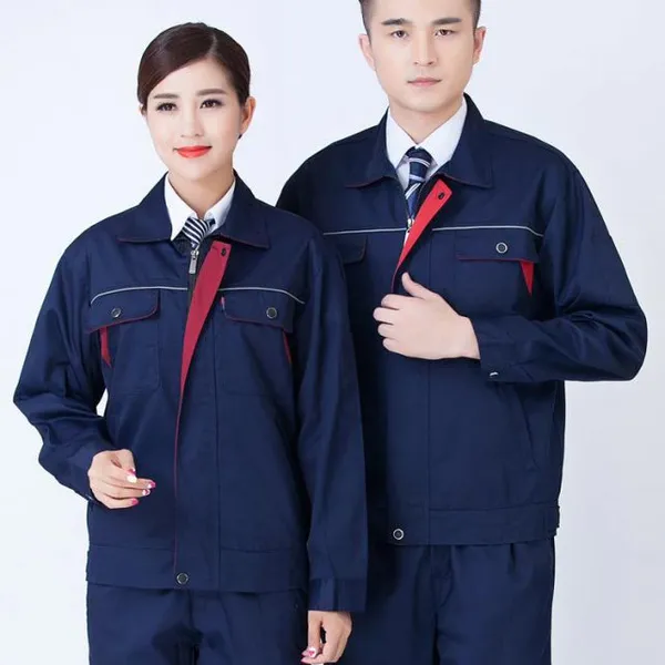 株洲工作服定做 劳保工作服套装 长袖 厂服 春秋季工装工作服厂家批发