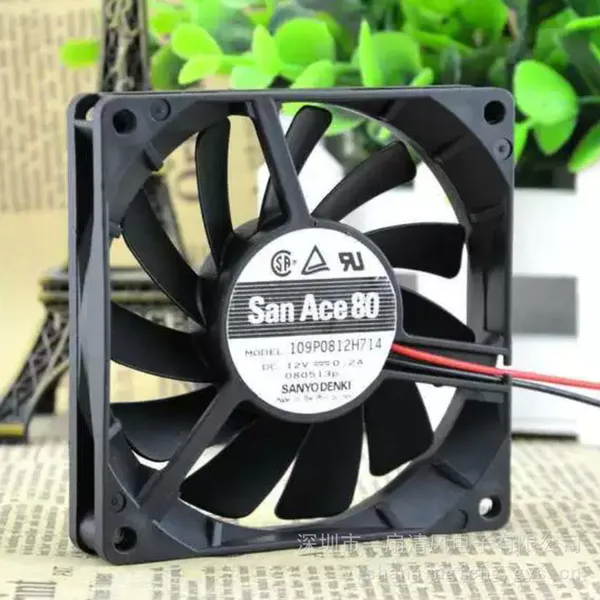 三洋 8015 8cm8厘米cpu 双滚珠静音风扇 12V 0.2A 109P0812H714