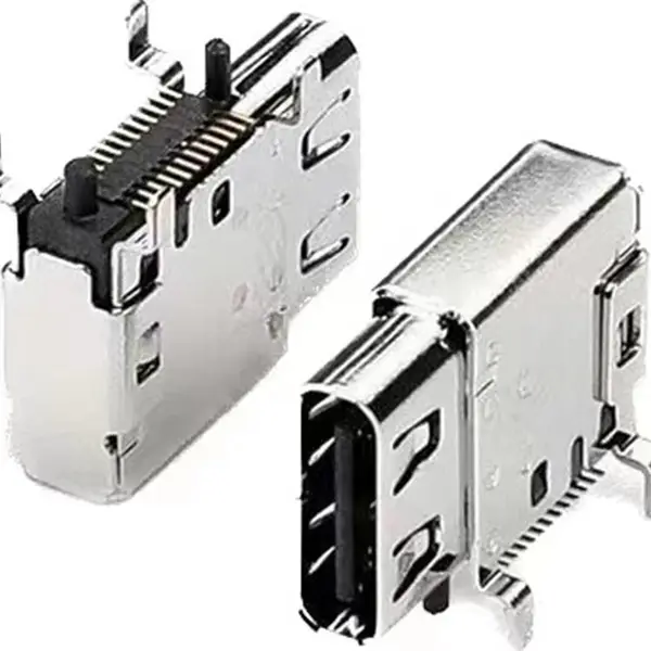 Type-C USB母座 直插式 圆脚L=5.6mm