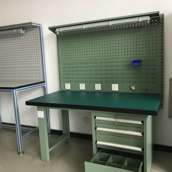 防静电工作台落地柜带抽屉工作台 电子厂用车间用工作台厂家