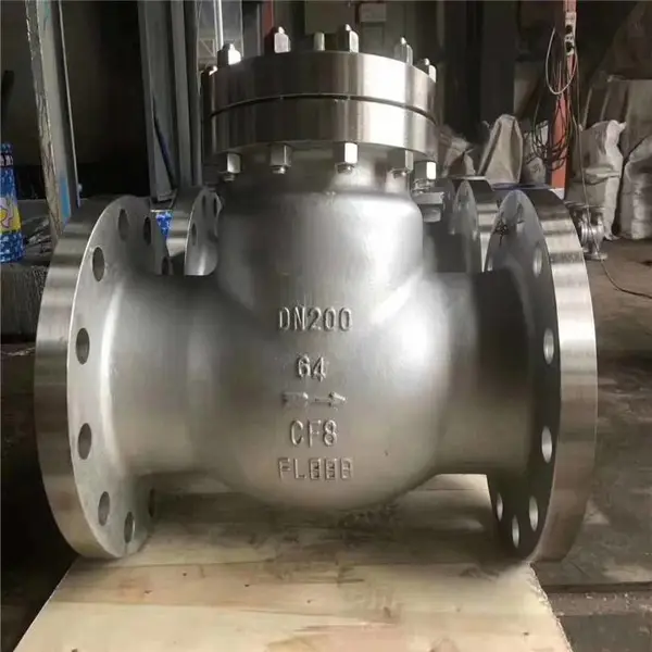H44W-16P 阀瓣绕销轴旋转开启 结构形式为旋启式法兰止回阀