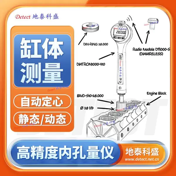 德国DIATEST孔径测量塞规 发动机缸体缸盖自定心内孔径测量仪