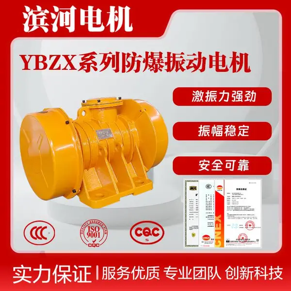 滨河YBZX-50-4防爆振动电动机高效率粉尘隔爆型粉尘气体双防爆