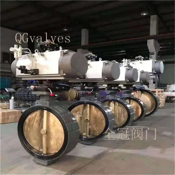 船用脱硫脱硝专用双相不锈钢2507液压法兰蝶阀带LR CCS NK全冠