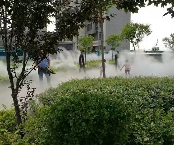 洛阳高压喷雾设备,西宁公园假山人造雾森