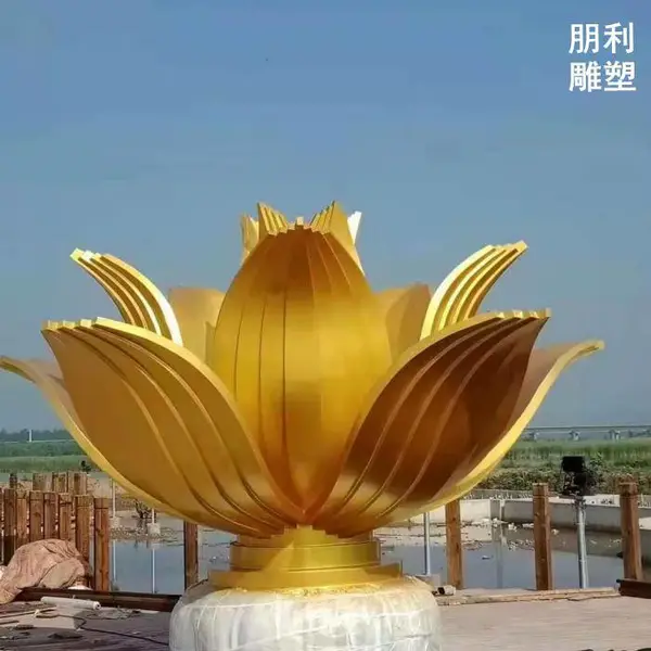 标准校园文化锻铜莲花雕塑厂 锻造工艺 中式锻铜莲花雕塑提供