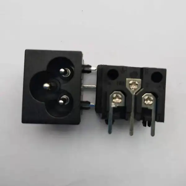 C6梅花插座IEC 5A250V米老鼠插座 电源适配器充电接口 3孔插座