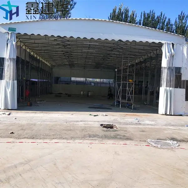 北京西城安装物流园活动仓库雨棚 移动厂房伸缩雨篷 工地桥梁养护篷 联系方式