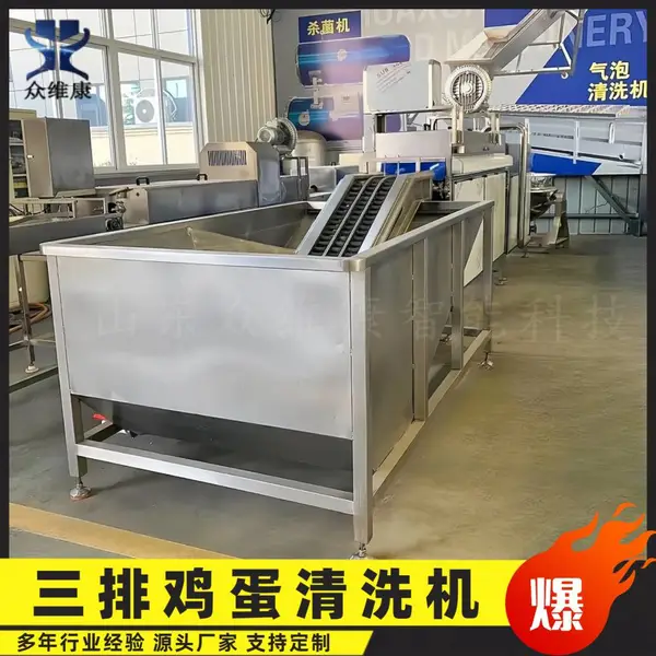众维康单排蛋品清洗机 厂家直供自动化商用支持定制品质保障洗蛋机