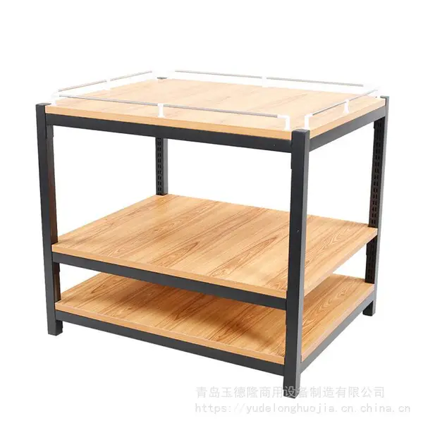 玉德隆超市牛奶堆头展示架饮料促销台洗化地堆粮油三层促销台