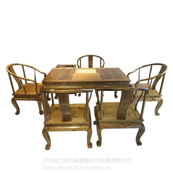 金丝楠木茶桌厂家 实木家具价格 圈椅茶桌批发