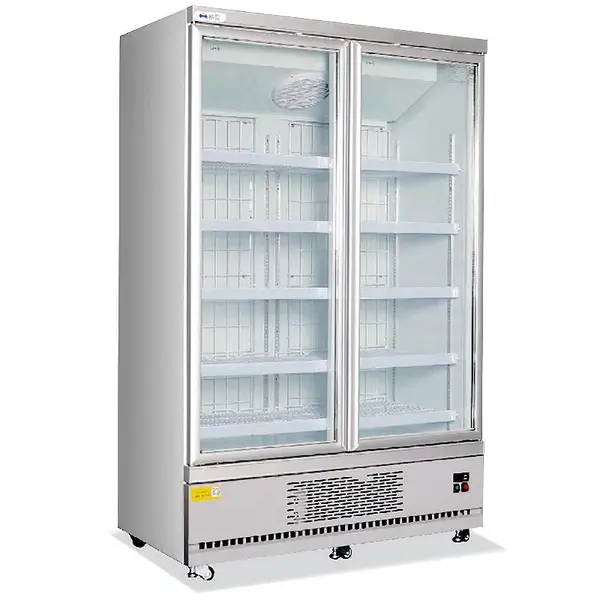 凯雪双门冷冻柜KX-1.2HLD 超市便利店陈列展示柜 商用冷藏陈列柜