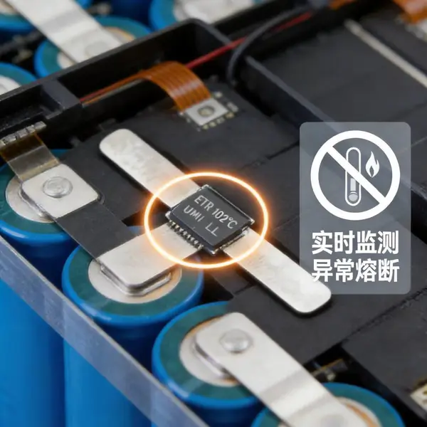 锂电池过热保护,薄形片状温度保险丝,UMI内桥ETR系列