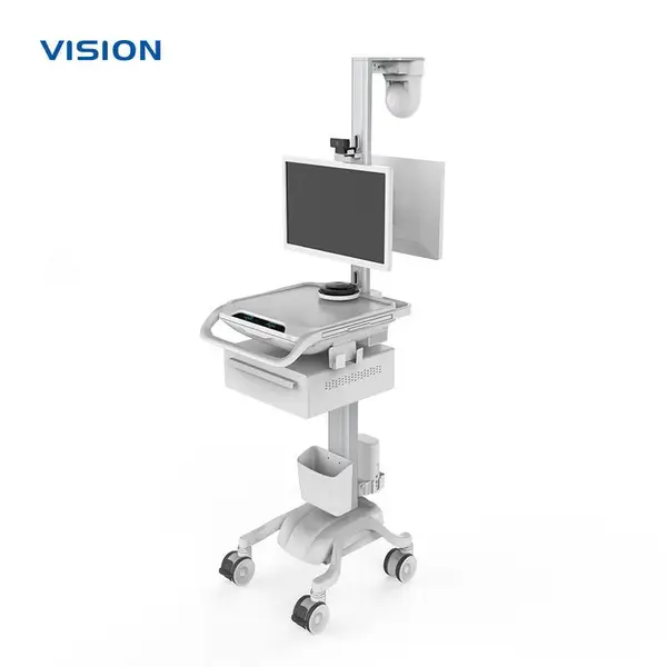 远程会诊推车智能升降 VISION 23071| 双屏摄像头查房车|OEM/ODM定制