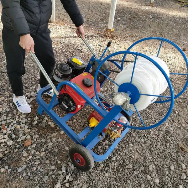 自动缠管打药机 汽油喷雾器 手推车喷药机 收管打药机 果园果树喷雾器