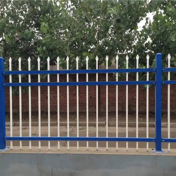 pvc小区栅栏锌钢护栏 厂区围墙护栏